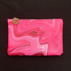 IPSY Pink Marble Faux Leather Mini Cometic Bag